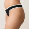 Culottes de bikini à encolure en U avec bordure contrastée