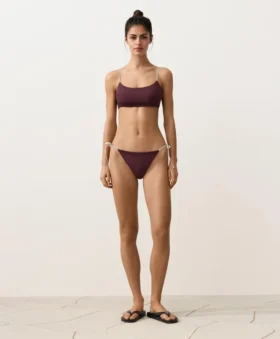 Culottes de bikini à nouer, couverture moyenne