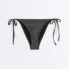 Culottes de bikini à nouer, couverture moyenne, en jacquard effet délavé