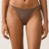 Culottes de bikini à nouer, couverture moyenne, imprimé mini pois