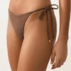 Culottes de bikini à nouer, couverture moyenne, imprimé mini pois