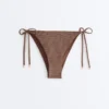 Culottes de bikini à nouer, couverture moyenne, imprimé mini pois