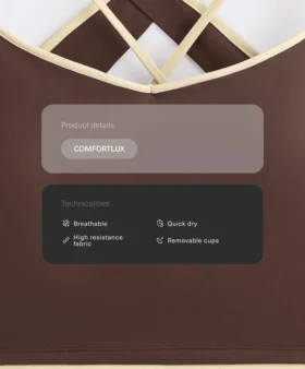 Débardeur Comfortlux à dos croisé contrasté