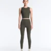Leggings Comfortlux taille haute à bord-côtes, longueur cheville Leggings Comfortlux taille haute à bord-côtes, longueur cheville