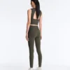 Leggings Comfortlux taille haute à bord-côtes, longueur cheville Leggings Comfortlux taille haute à bord-côtes, longueur cheville