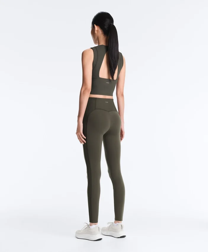 Leggings Comfortlux taille haute à bord-côtes, longueur cheville Leggings Comfortlux taille haute à bord-côtes, longueur cheville