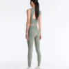 Leggings Comfortlux taille haute à bord-côtes, longueur cheville Leggings Comfortlux taille haute à bord-côtes, longueur cheville