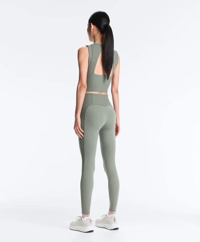 Leggings Comfortlux taille haute à bord-côtes, longueur cheville Leggings Comfortlux taille haute à bord-côtes, longueur cheville