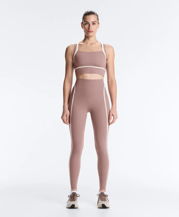 Compressive Leggings taille haute, Core Control, longueur cheville, avec détails contrastés Compressive Leggings taille haute, Core Control, longueur cheville, avec détails contrastés