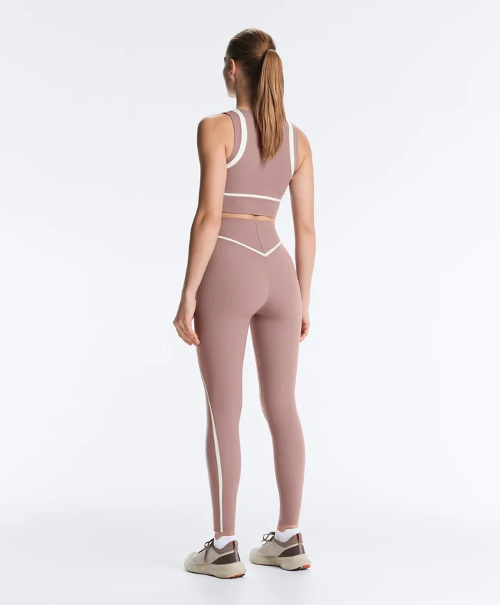 Compressive Leggings taille haute, Core Control, longueur cheville, avec détails contrastés Compressive Leggings taille haute, Core Control, longueur cheville, avec détails contrastés