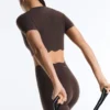 Leggings Compressive Core Control à taille haute et effet gainant, longueur cheville, avec motif ondulé Leggings Compressive Core Control à taille haute et effet gainant, longueur cheville, avec motif ondulé