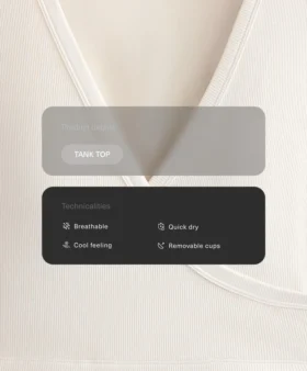 Débardeur croisé à manches longues en mélange de modal côtelé