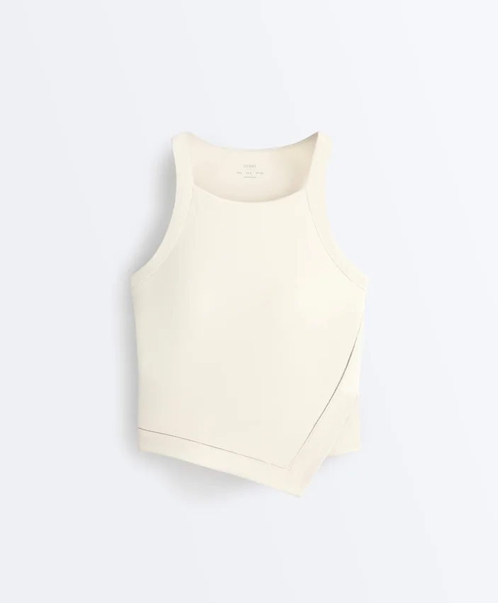 Débardeur à dos nu Comfortlux avec ourlet ajouré Débardeur à dos nu Comfortlux avec ourlet ajouré