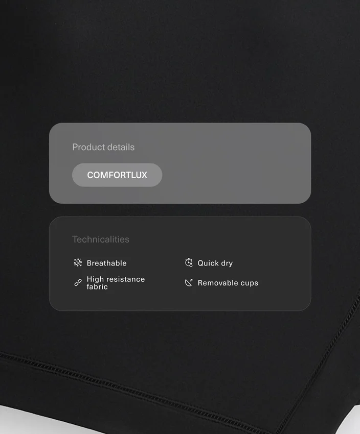 Débardeur à dos nu Comfortlux avec ourlet ajouré Débardeur à dos nu Comfortlux avec ourlet ajouré