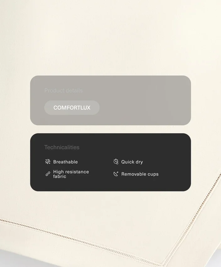 Débardeur à dos nu Comfortlux avec ourlet ajouré Débardeur à dos nu Comfortlux avec ourlet ajouré