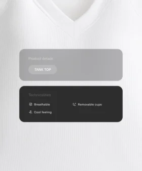 Débardeur en mélange de modal côtelé