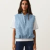 Gilet rayé en coton mélangé Gilet rayé en coton mélangé