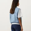 Gilet rayé en coton mélangé Gilet rayé en coton mélangé