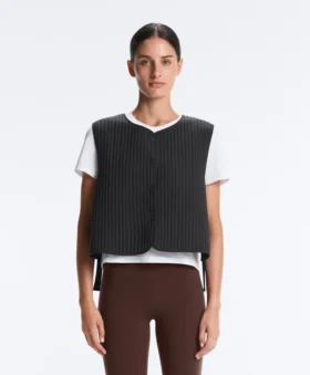 Gilets sans manches matelassés fins en nylon Gilets sans manches matelassés fins en nylon
