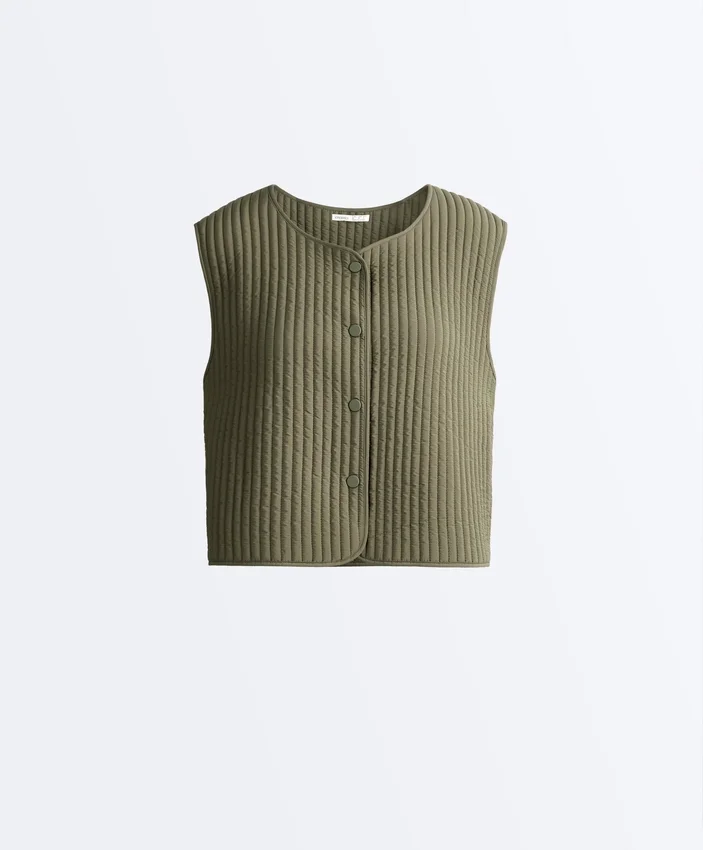 Gilets sans manches matelassés fins en nylon Gilets sans manches matelassés fins en nylon