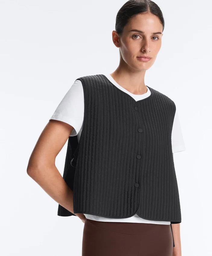 Gilets sans manches matelassés fins en nylon Gilets sans manches matelassés fins en nylon
