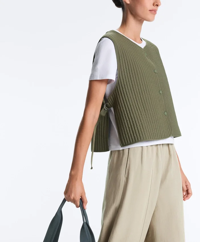 Gilets sans manches matelassés fins en nylon Gilets sans manches matelassés fins en nylon