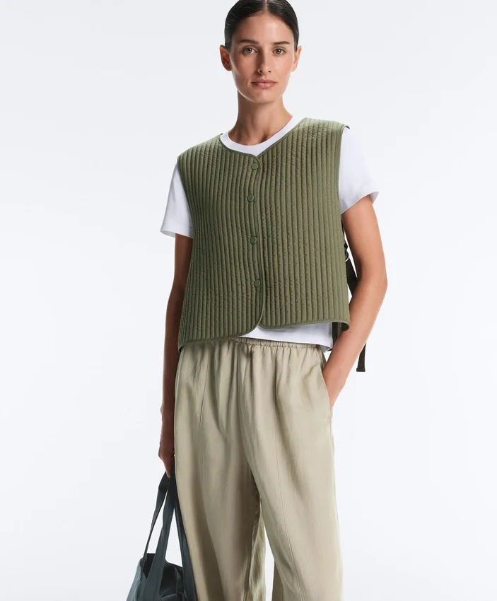 Gilets sans manches matelassés fins en nylon Gilets sans manches matelassés fins en nylon
