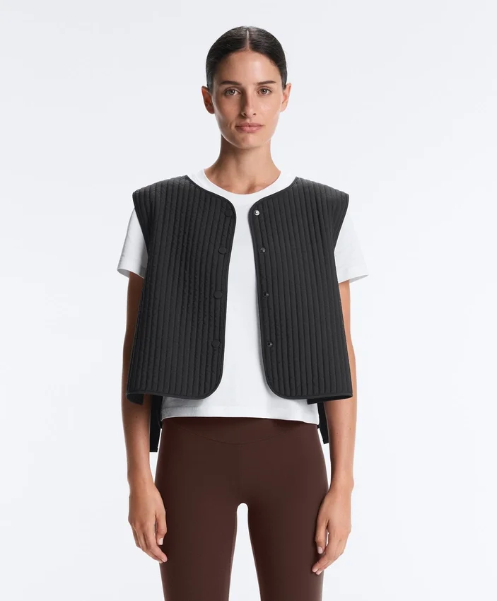 Gilets sans manches matelassés fins en nylon Gilets sans manches matelassés fins en nylon