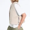Gilets sans manches matelassés à motif vichy floral Gilets sans manches matelassés à motif vichy floral