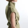Gilets sans manches utilitaires en piqué avec ceinture en coton Gilets sans manches utilitaires en piqué avec ceinture en coton