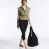 Gilets sans manches utilitaires en piqué avec ceinture en coton Gilets sans manches utilitaires en piqué avec ceinture en coton