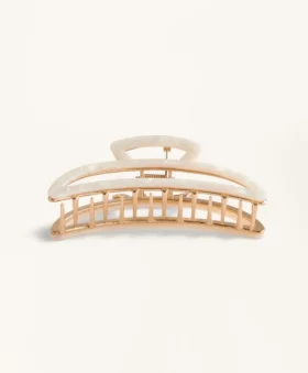 Grande barrette d&rsquo;accessoires cheveux métallique