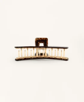 Grande barrette d&rsquo;accessoires cheveux métallique