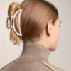 Grande barrette d’accessoires cheveux métallique Grande barrette d’accessoires cheveux métallique