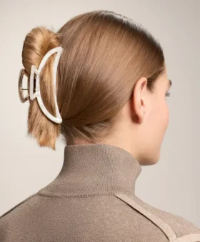 Grande barrette d&rsquo;accessoires cheveux métallique