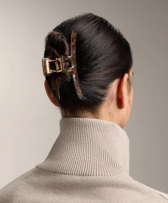 Grande barrette d’accessoires cheveux métallique Grande barrette d’accessoires cheveux métallique