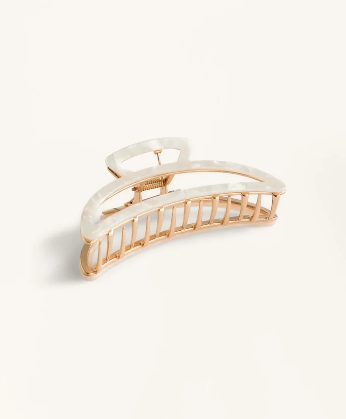 Grande barrette d’accessoires cheveux métallique Grande barrette d’accessoires cheveux métallique