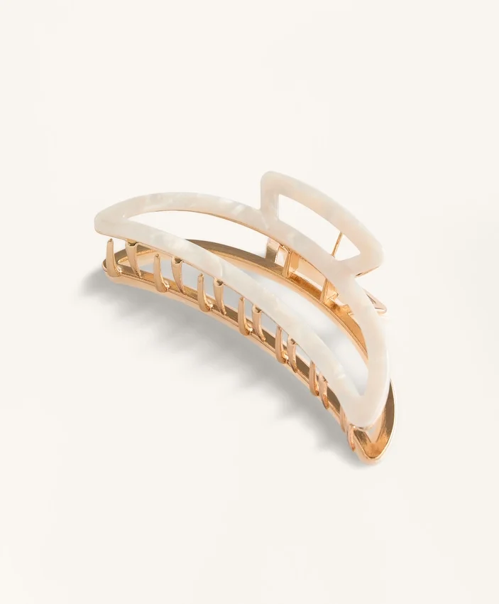 Grande barrette d’accessoires cheveux métallique Grande barrette d’accessoires cheveux métallique