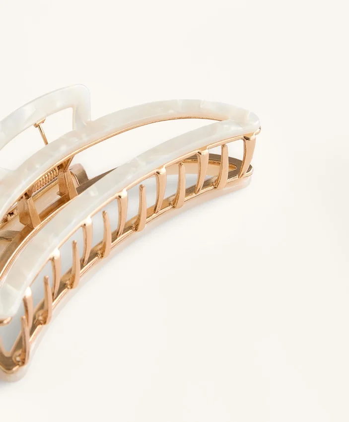 Grande barrette d’accessoires cheveux métallique Grande barrette d’accessoires cheveux métallique