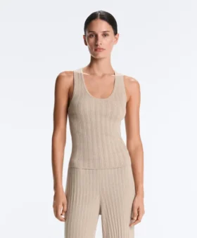 Haut ajusté en tricot côtelé