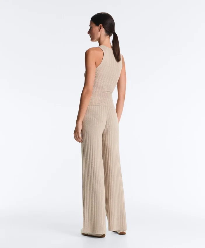 Haut ajusté en tricot côtelé Haut ajusté en tricot côtelé