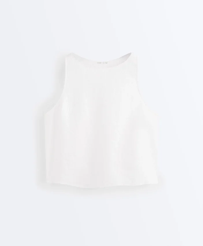 Haut carré 100 % lin Haut carré 100 % lin