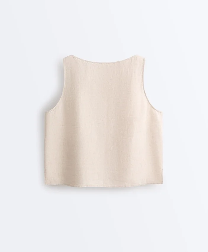 Haut carré 100 % lin Haut carré 100 % lin