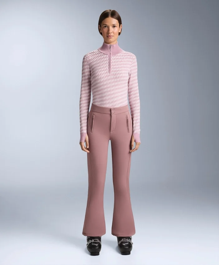 Haut de base thermique en tricot jacquard géométrique Haut de base thermique en tricot jacquard géométrique
