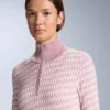 Haut de base thermique en tricot jacquard géométrique Haut de base thermique en tricot jacquard géométrique