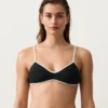 Haut de bikini à bordures contrastées Haut de bikini à bordures contrastées