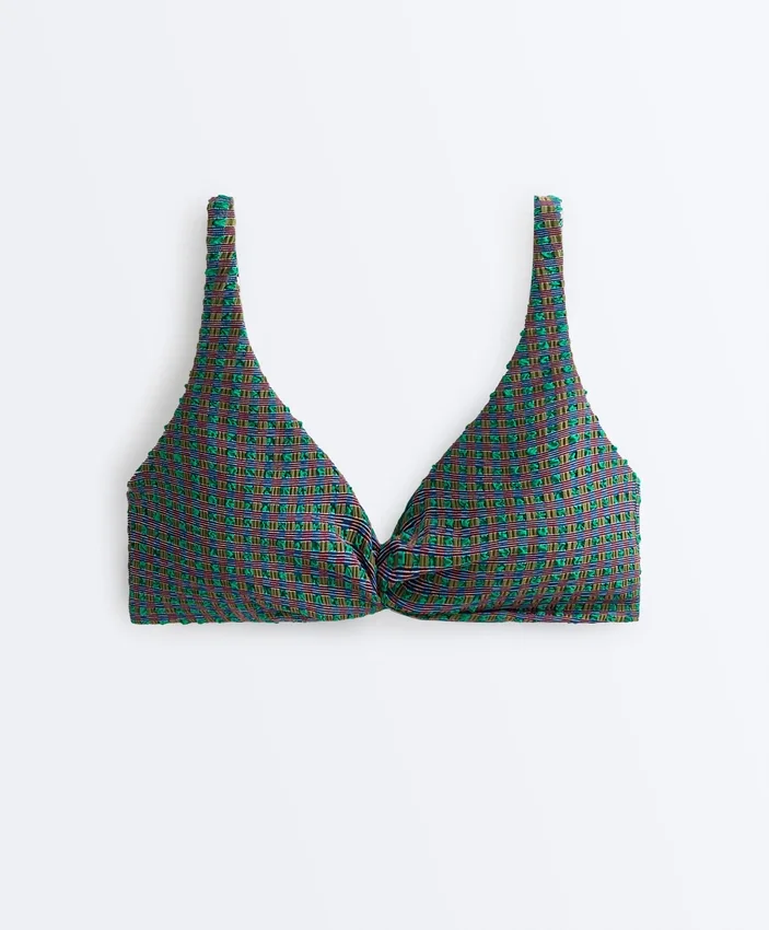 Haut de bikini dos nu à carreaux vichy Haut de bikini dos nu à carreaux vichy