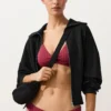 Haut de bikini dos nu en jacquard géométrique