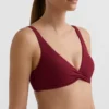 Haut de bikini dos nu en jacquard à petits carreaux
