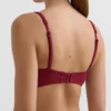 Haut de bikini dos nu en jacquard à petits carreaux